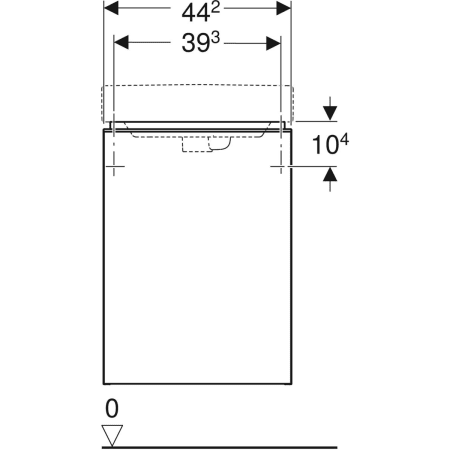 500.364.JR.1 Шкафчик для раковины Geberit Smyle Square, с одной дверцей Geberit  - Вид №17