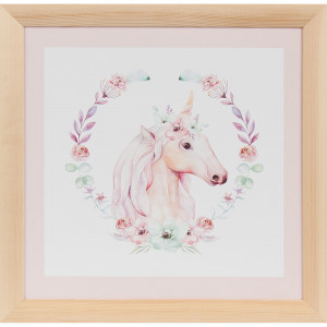 82206338 Постер в раме 40х40 см «Единорог»