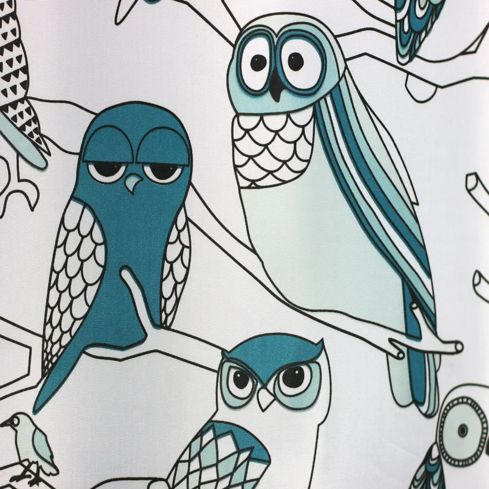 Штора для ванны Bath Plus Owls 180x200 см полиэстер цвет бело-бирюзовый CHARME GREEN STLM-2180260 - Вид №2