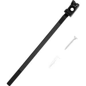 Хомут для труб и кабелей 16-32 мм цвет чёрный, 10 шт.