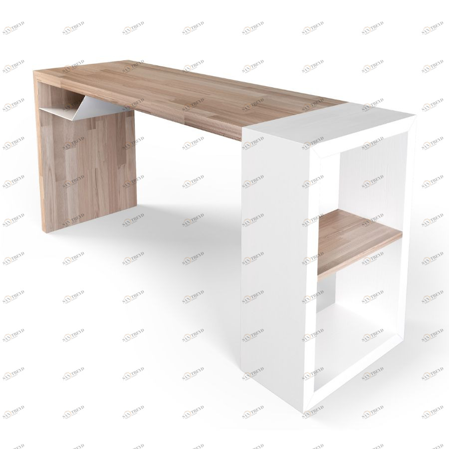 Стол рабочий EcoComb-5, белая эмаль BraginDesign BR0290Б