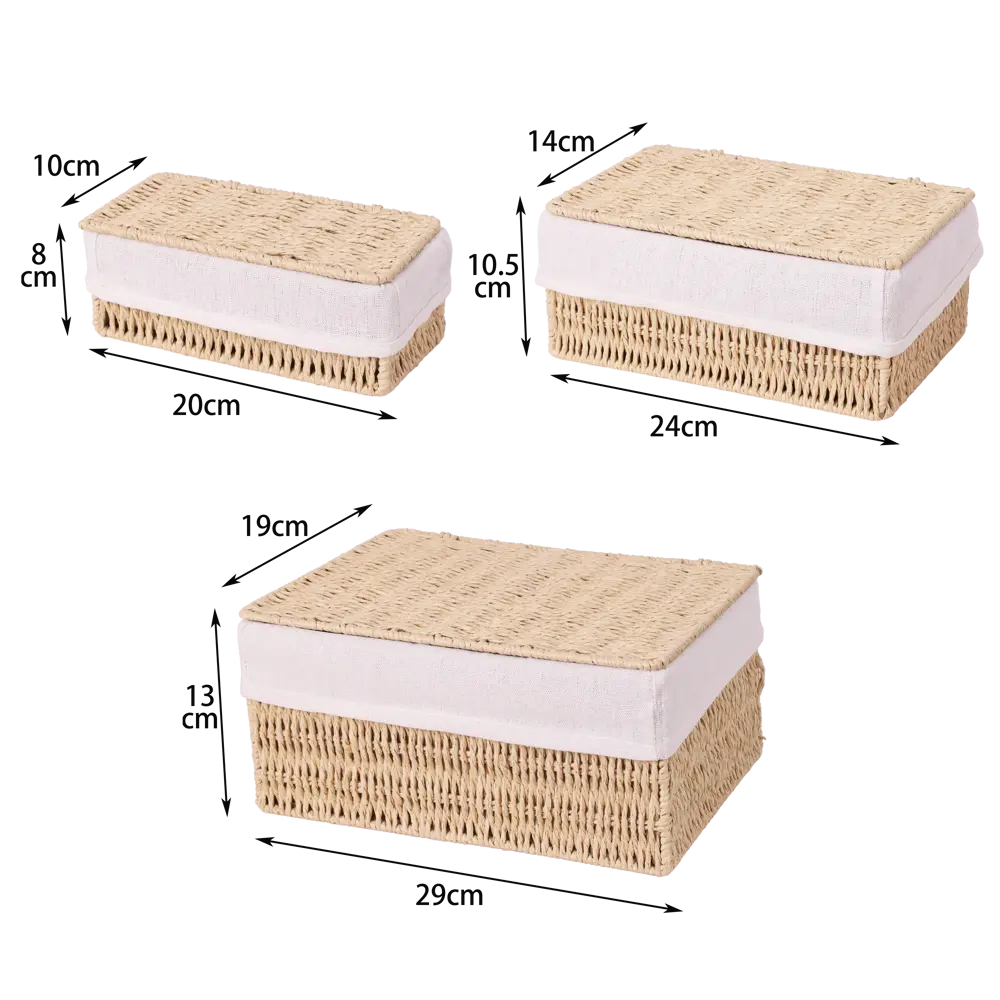 Корзина Konsensa 29x13x19 см бумага цвет бежевый 89439482 STLM-2201517 