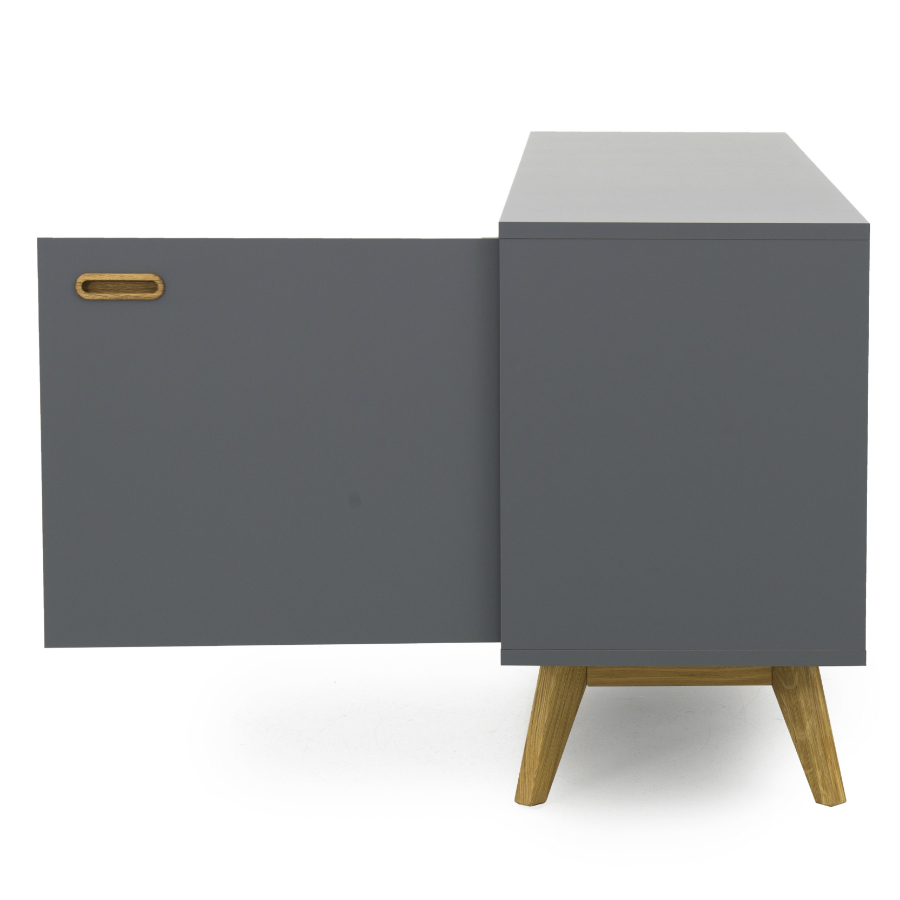 Сервант большой Tenzo Bess, 82х200х43 см, дуб, серый 2176014 - Вид №6