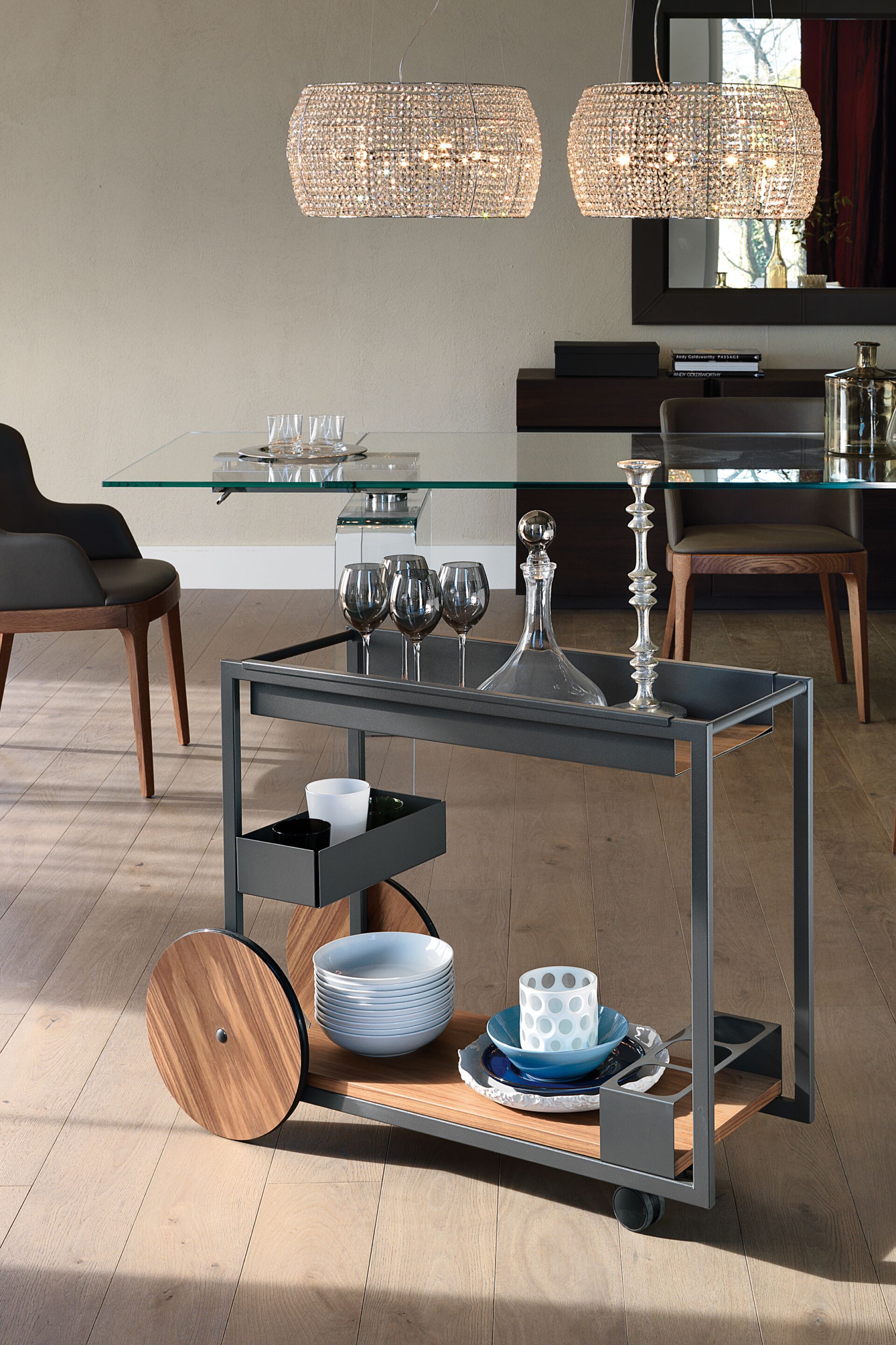 Тележка для еды из стали и дерева Cattelan italia BRANDY ARCH-00073258 - Вид №3