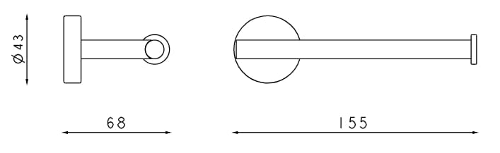 Держатель рулона из нержавеющей стали Rubinetterie Frattini Borgia ARCH-00015609 - Вид №2