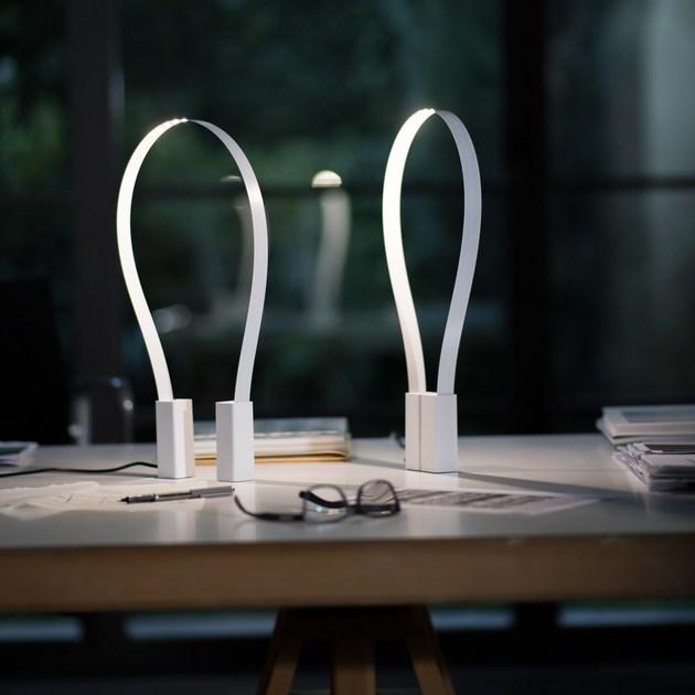 Martinelli Luce Гибкая настольная лампа из алюминия и смолы  823  - Вид №6