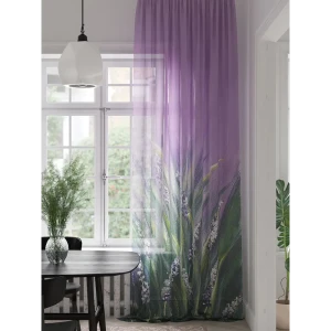 91489681 Тюль на шторной ленте At Home Миротрис 150x280 см цвет зеленый STLM-1065703