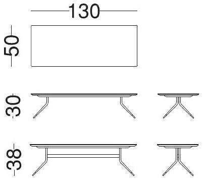 Vibieffe Низкий прямоугольный журнальный столик 1500 swing sun-id-1494251 - Вид №2