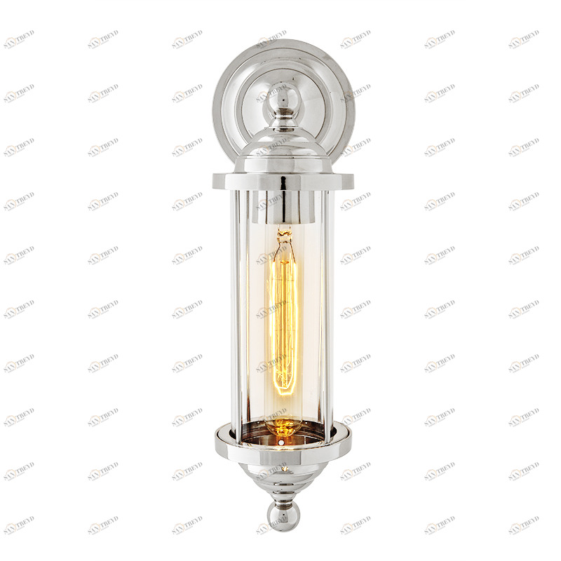 Светильник настенный серебристый Clayton Chrome KM0816W-1 DELIGHT COLLECTION  00-3882871 Серебро 