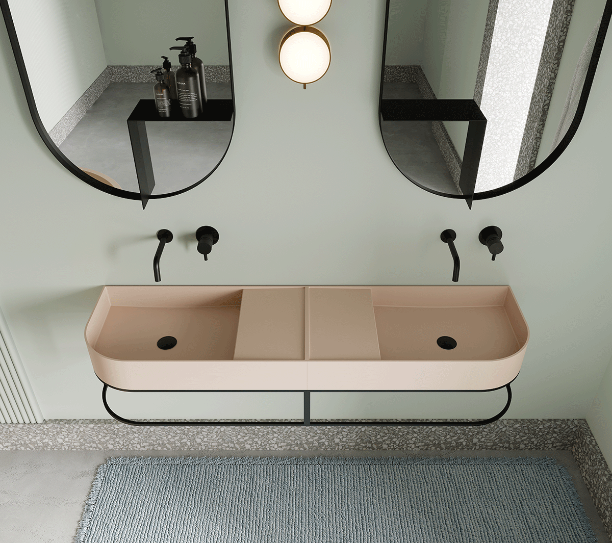 Ex.T Nouveau Shelf Mirror Настенное зеркало с полкой EXNOUSPOVALSX/BR - Вид №4