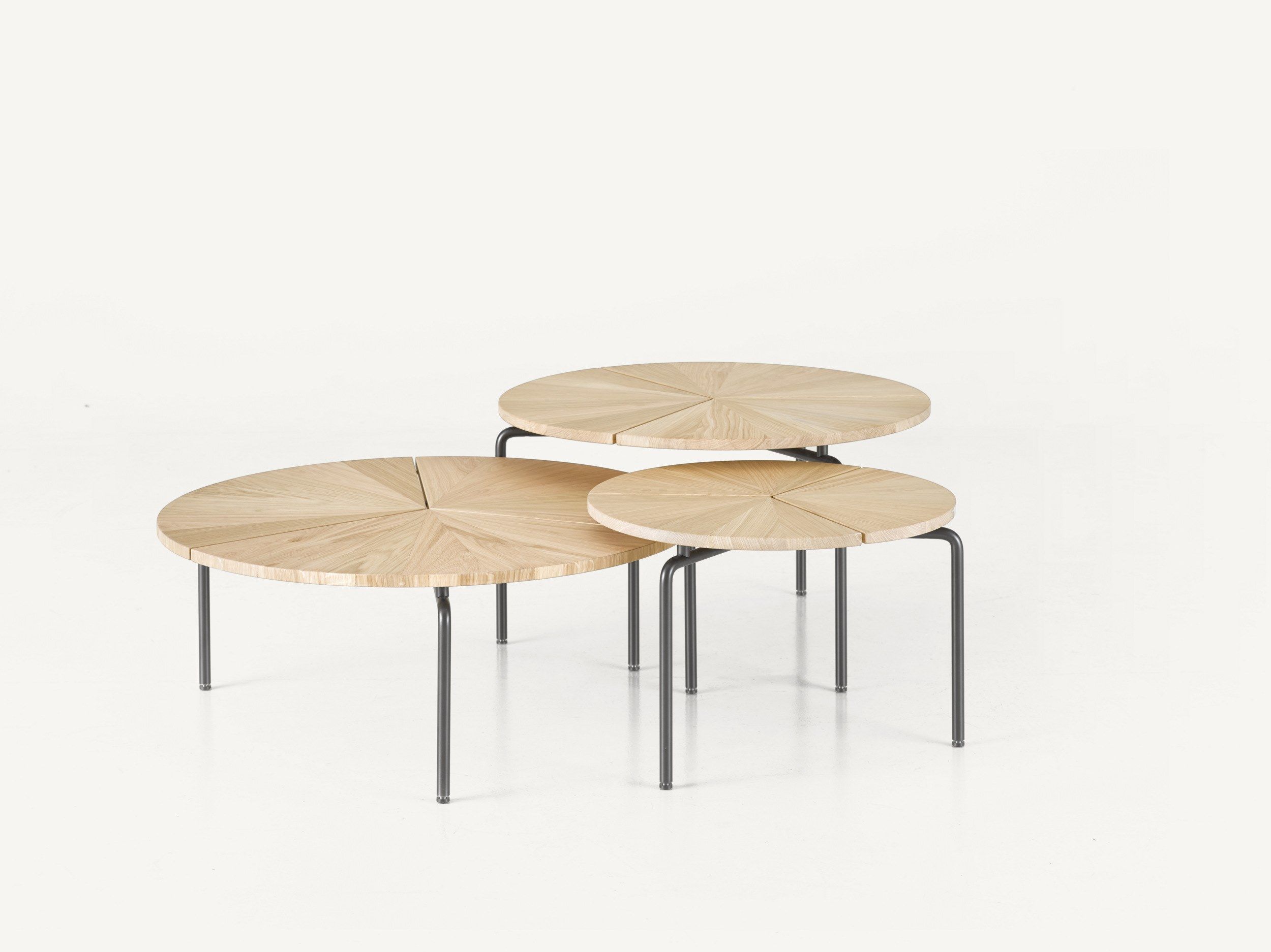 Круглый журнальный столик из нержавеющей стали и дерева BassamFellows Круглая ARCH-00104298 - Вид №5