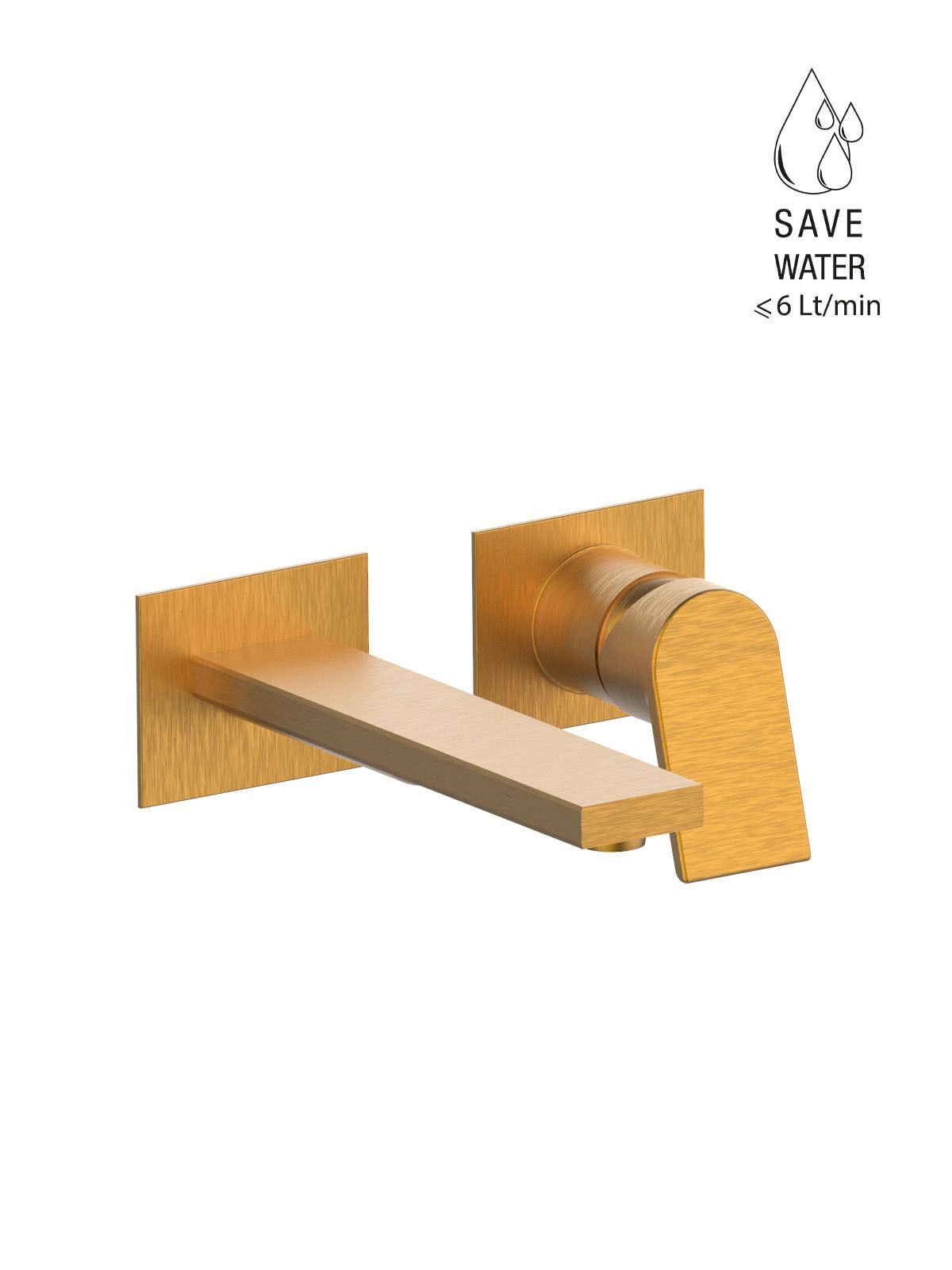 Настенный смеситель для раковины без слива с ограничителем расхода Rubinetterie Frattini Gintonic ARCH-00042556 - Вид №3