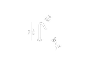 Смеситель для раковины с 2 отверстиями из нержавеющей стали Agape SQUARE ARCH-00096179 - Вид №8
