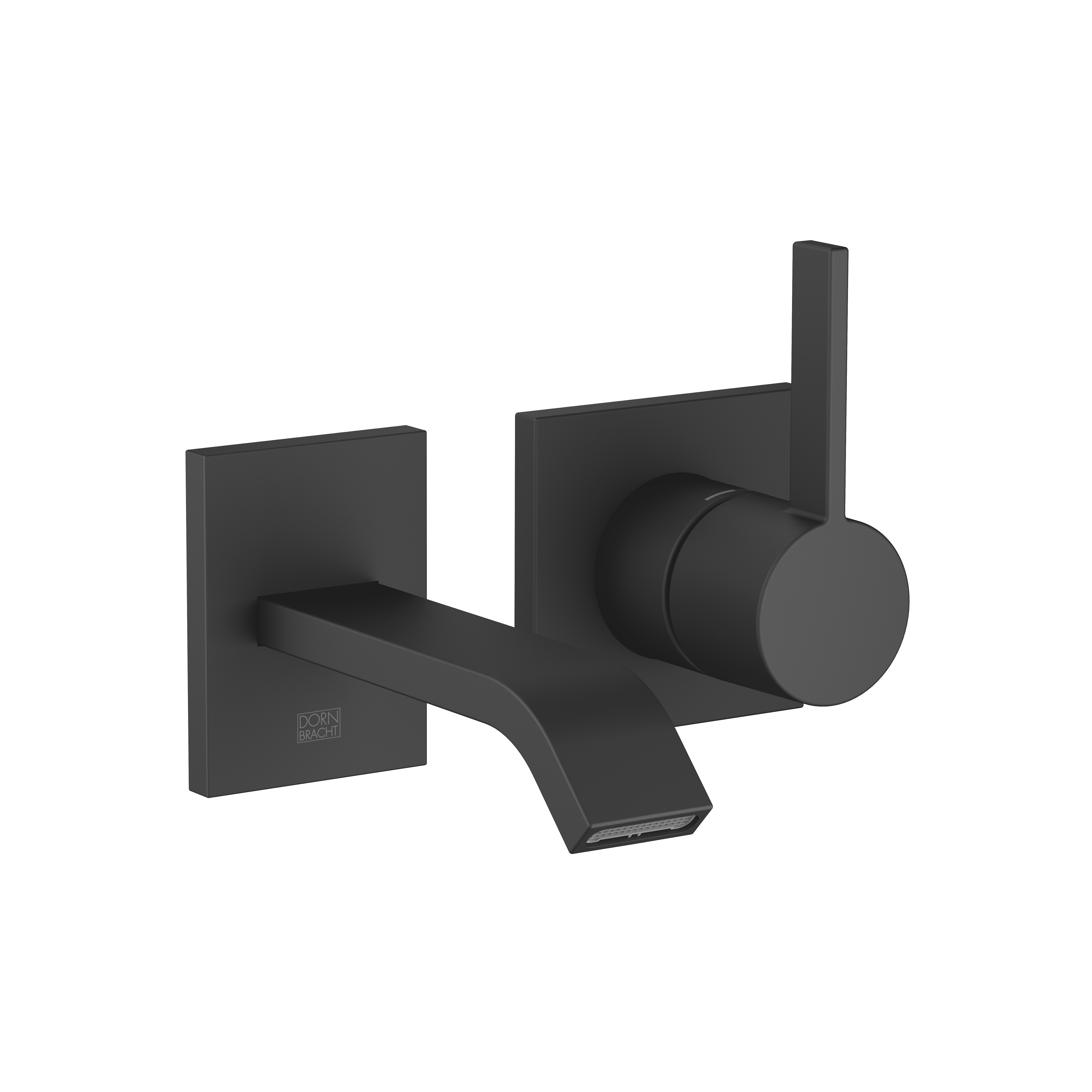IMO Смеситель для раковины однорычажный настенный без донного клапана - матовый черный DornBracht 36860671-33
