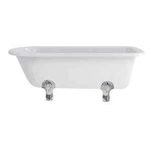 Burlington Односторонняя ванна Blenheim с роскошными ножками с ножками Luxury Classic из хрома E2 L3C