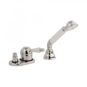 Смеситель на борт ванны с изливом, 2 отв без излива