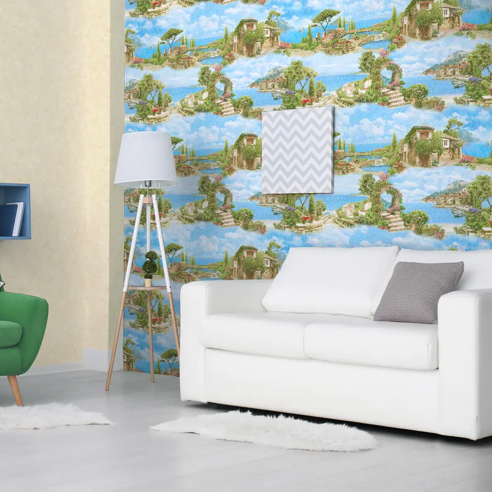 Обои флизелиновые Аспект Фреска голубые 1.06 м  70251-26 АСПЕКТ РУ STLM-2200613 - Вид №3