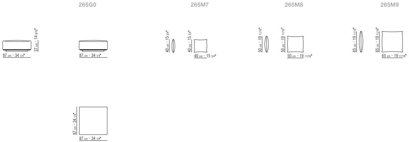 Flexform Открытый 3-местный диван из ткани Eddy sun-id-1394242 - Вид №3