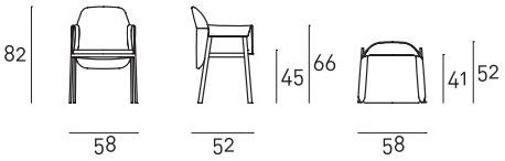 Living Divani Стул из ткани с подлокотниками sun-id-1366383 - Вид №4