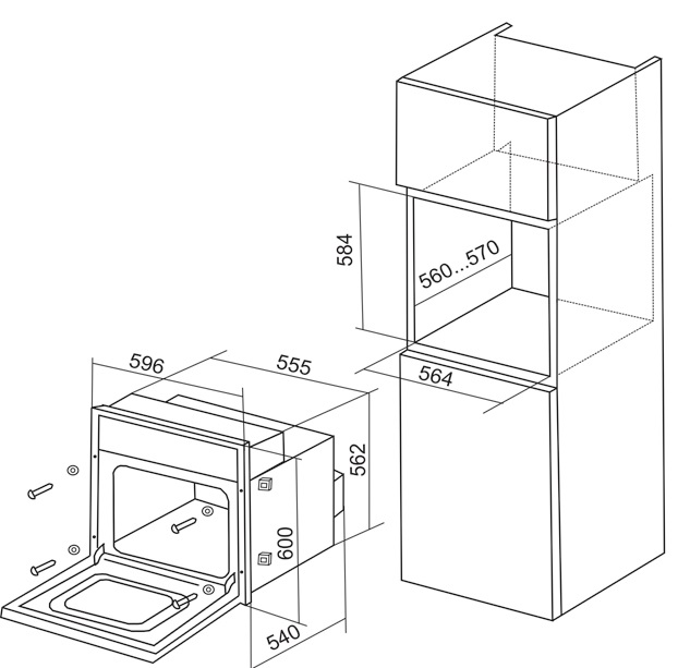 8167655 Электрический духовой шкаф De Luxe 6006.05эшв-060 бежевый STDN-0142494 - Вид №9