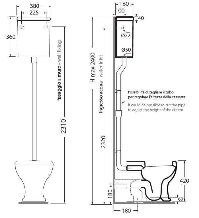 Керамическая разгрузочная коробка Azzurra Ceramica CHARME ARCH-00127146 - Вид №3