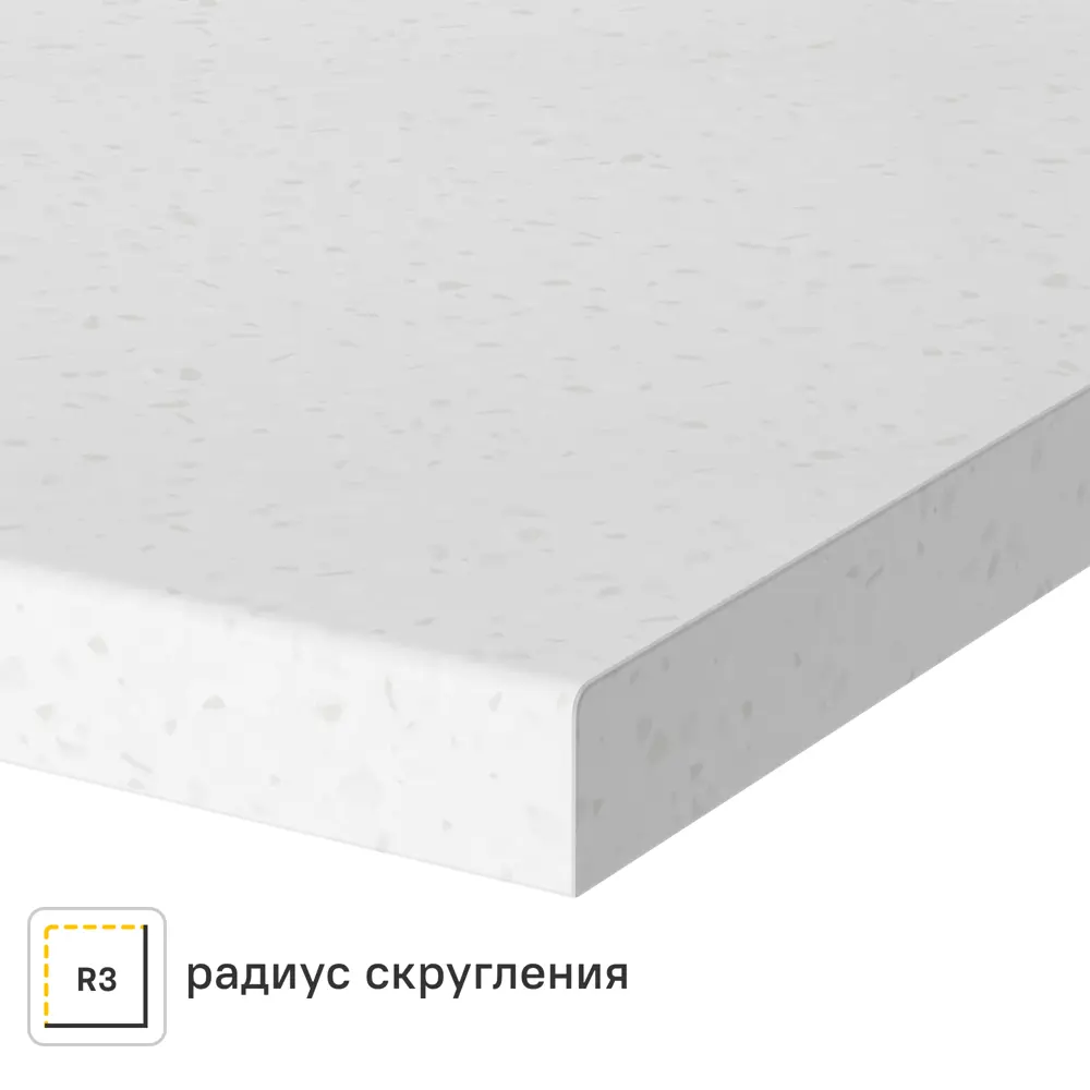 Столешница Арктик 240x60x2 см искусственный камень цвет белый Santreyd STLM-2062244