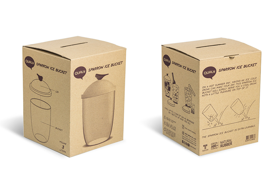 QL10302-WH-WH Емкость для льда sparrow, белая Qualy  - Вид №3