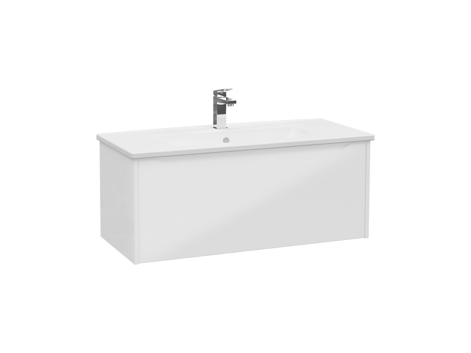 Подвесной шкаф для умывальника с ящиками со встроенной раковиной VitrA Bathrooms Integra Square ARCH-00078729 - Вид №1