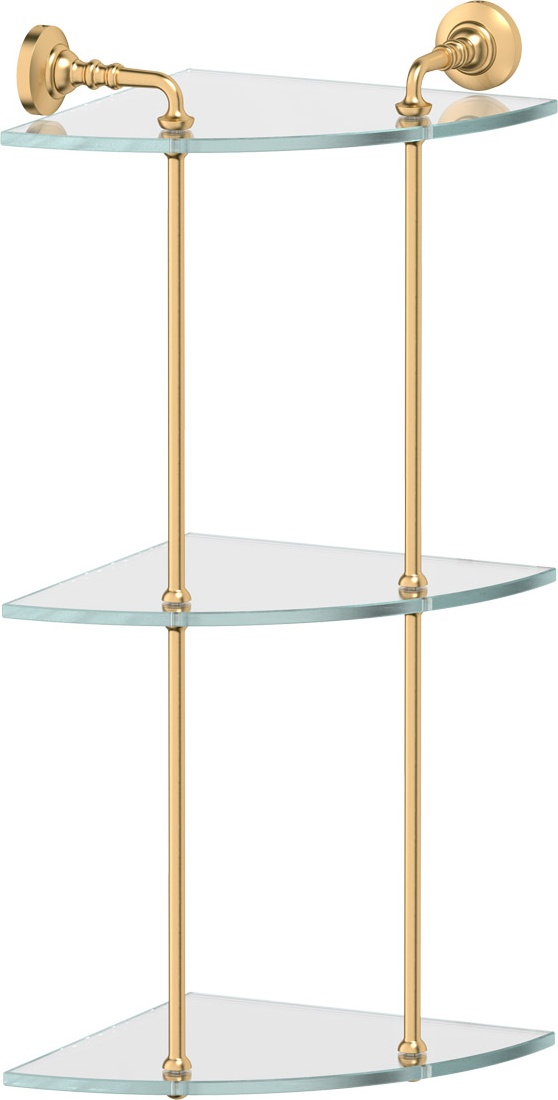 STI 319 Полка угловая 3-х ярусная 23 cm 3SC STILMAR MATTE GOLD Treesseci 3SC