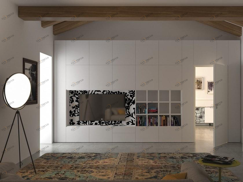 De Rosso Тумба под ТВ с книжным шкафом на заказ Alfabeto sun-id-1488876