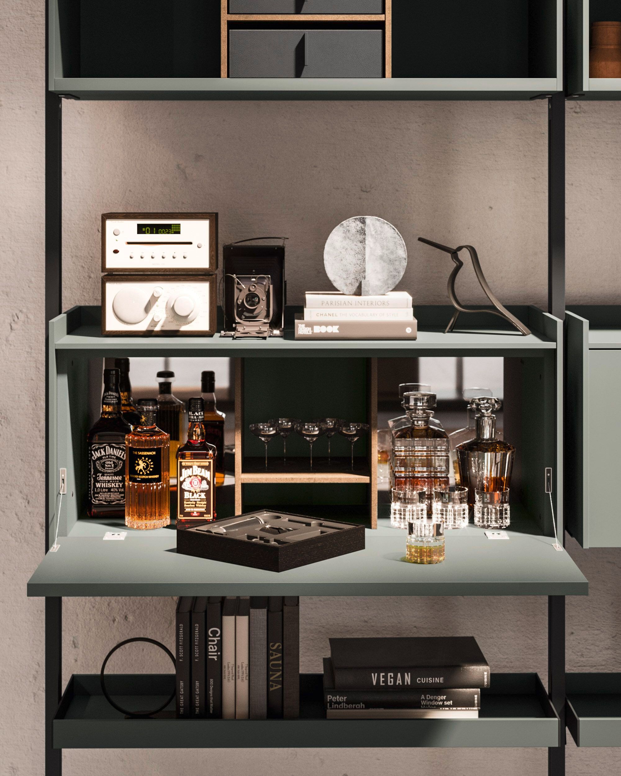 Модульный книжный шкаф из алюминия и стекла Arrital Feeling Home ARCH-00037220 - Вид №2