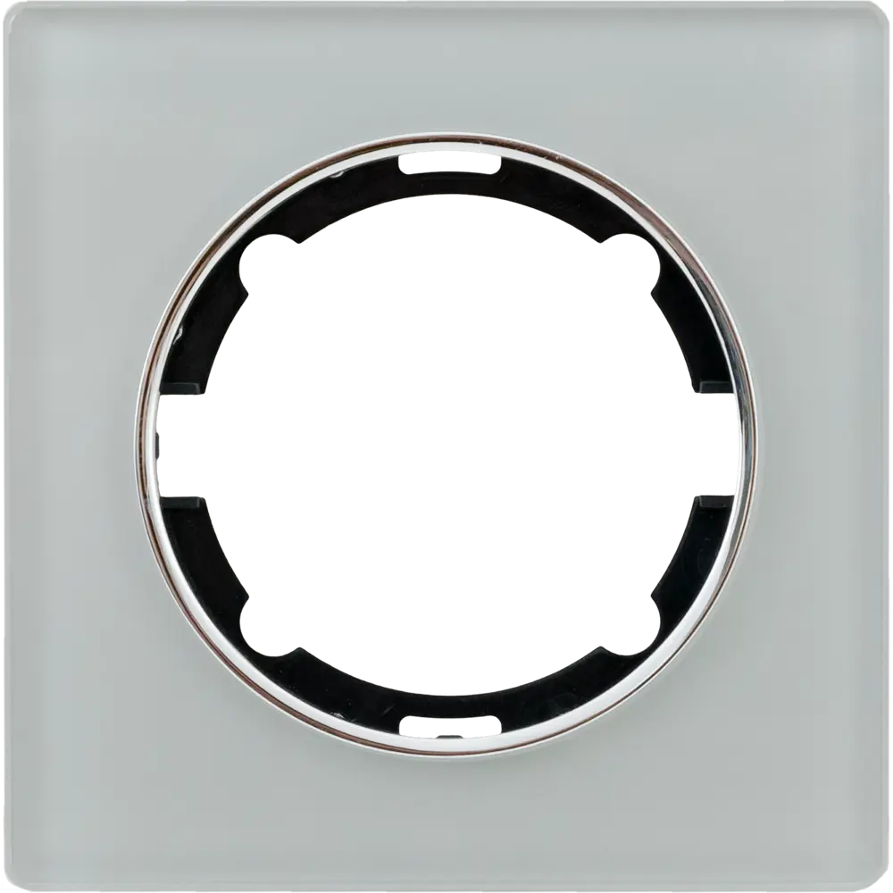 ONEKEYELECTRO Стеклянная рамка Florence для розеток и выключателей, серый глянец 82838531 STLM-0036862