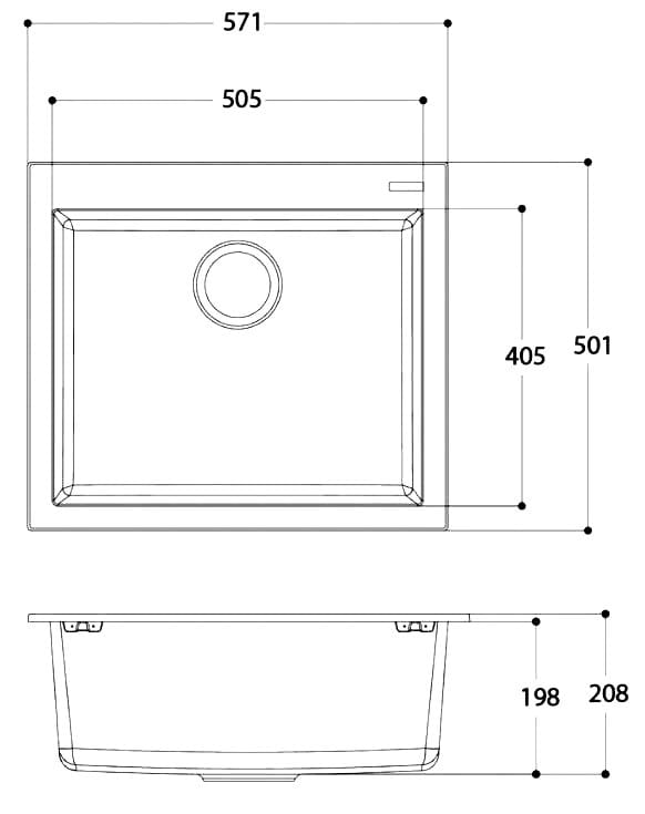 Встроенная раковина с одной чашей из Куарзита Evhoc Unicum ARCH-00102893 - Вид №9
