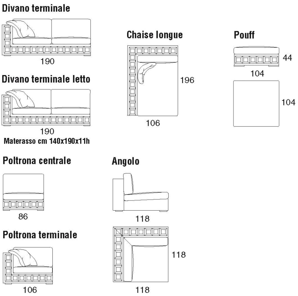Former In Italia Модульный тканевый диван с шезлонгом Gordon plus sun-id-1462340 - Вид №2