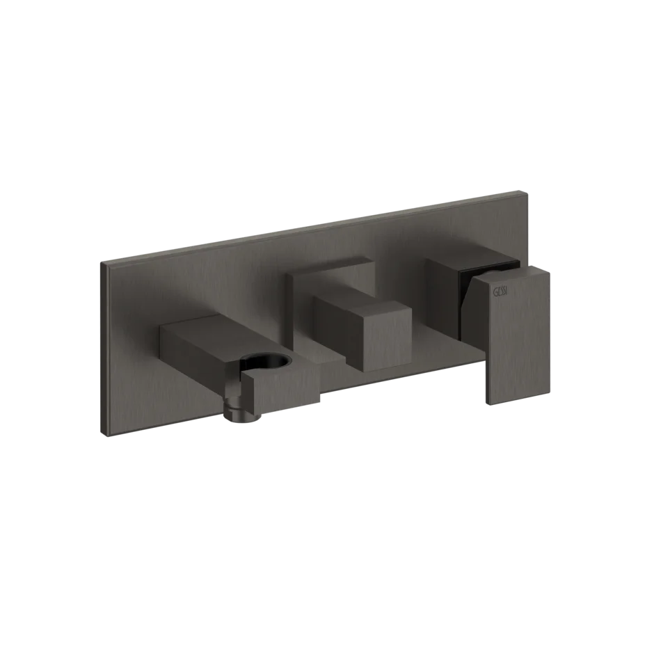 Смеситель для ванны-смеситель для душа 44910 707 Gessi Rettangolo ЧЕРНЫЙ МЕТАЛЛ BR. PVD 44910707