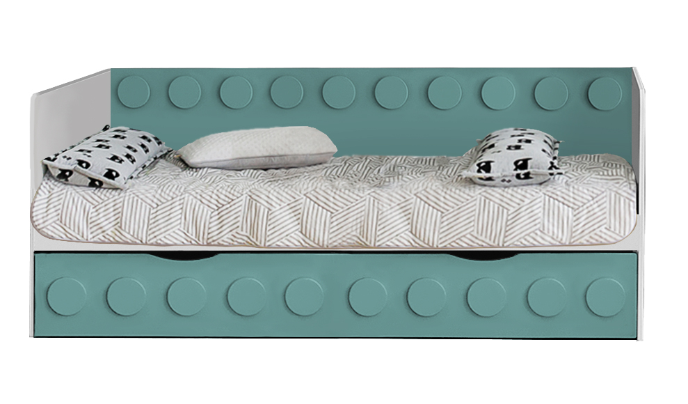 Подростковый диван-кровать с дополнительным спальным местом "Леголенд" МАНДАРИН ЛЕГОЛЕНД 178712 Зеленый Santreyd  - Вид №3