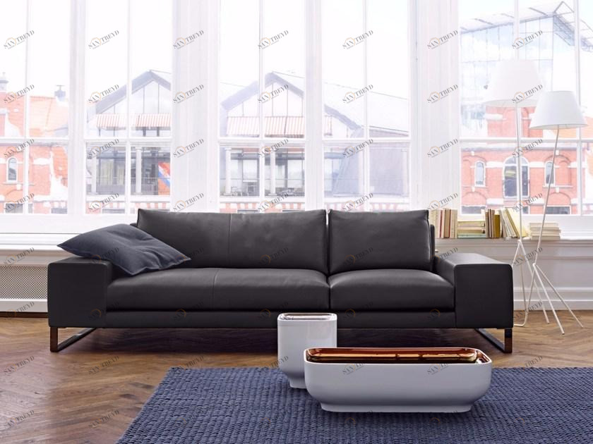 Ligne Roset 3-х местный кожаный диван sun-id-1492973