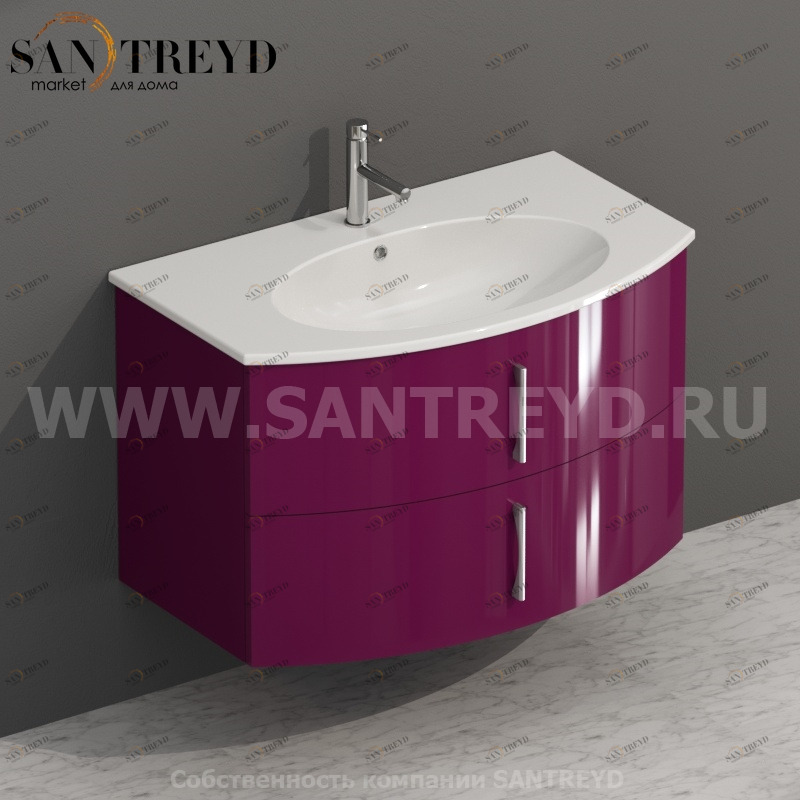 MDMC80Y078 Тумба с двумя ящиками 78 см розовая Globo 4ALL Италия Ceramica Globo