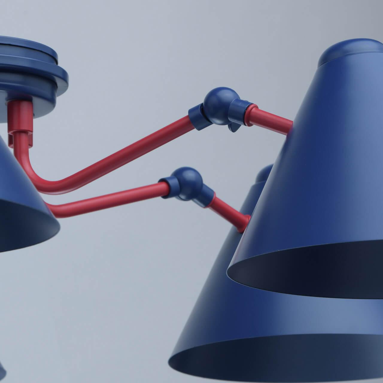 Потолочная люстра MW-Light Чили 711010905 синяя MW-LIGHT ДИЗАЙНЕРСКИЕ, ЧИЛИ 194710 Синий  - Вид №3