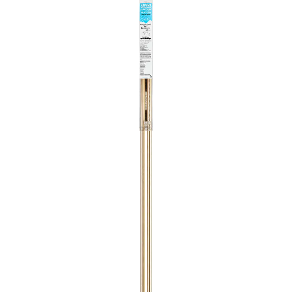 Настенный карниз раздвижной двухрядный Orbis шар d19/16 мм 140-280 см металл цвет бронза 89362218 STLM-2203364  - Вид №2