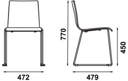 Adico Штабелируемый деревянный стул в виде санок Split sun-id-1446368 - Вид №1