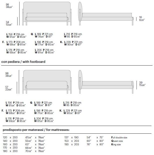 Bolzan Letti Кровать двуспальная с обивкой Flag sun-id-1474193 - Вид №11