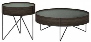 Now & Future Низкий стол из дерева и стекла