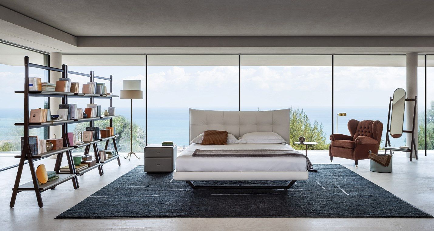 Кожаная кровать с мягким изголовьем Poltrona Frau ночь-кровати ARCH-00056155 - Вид №4