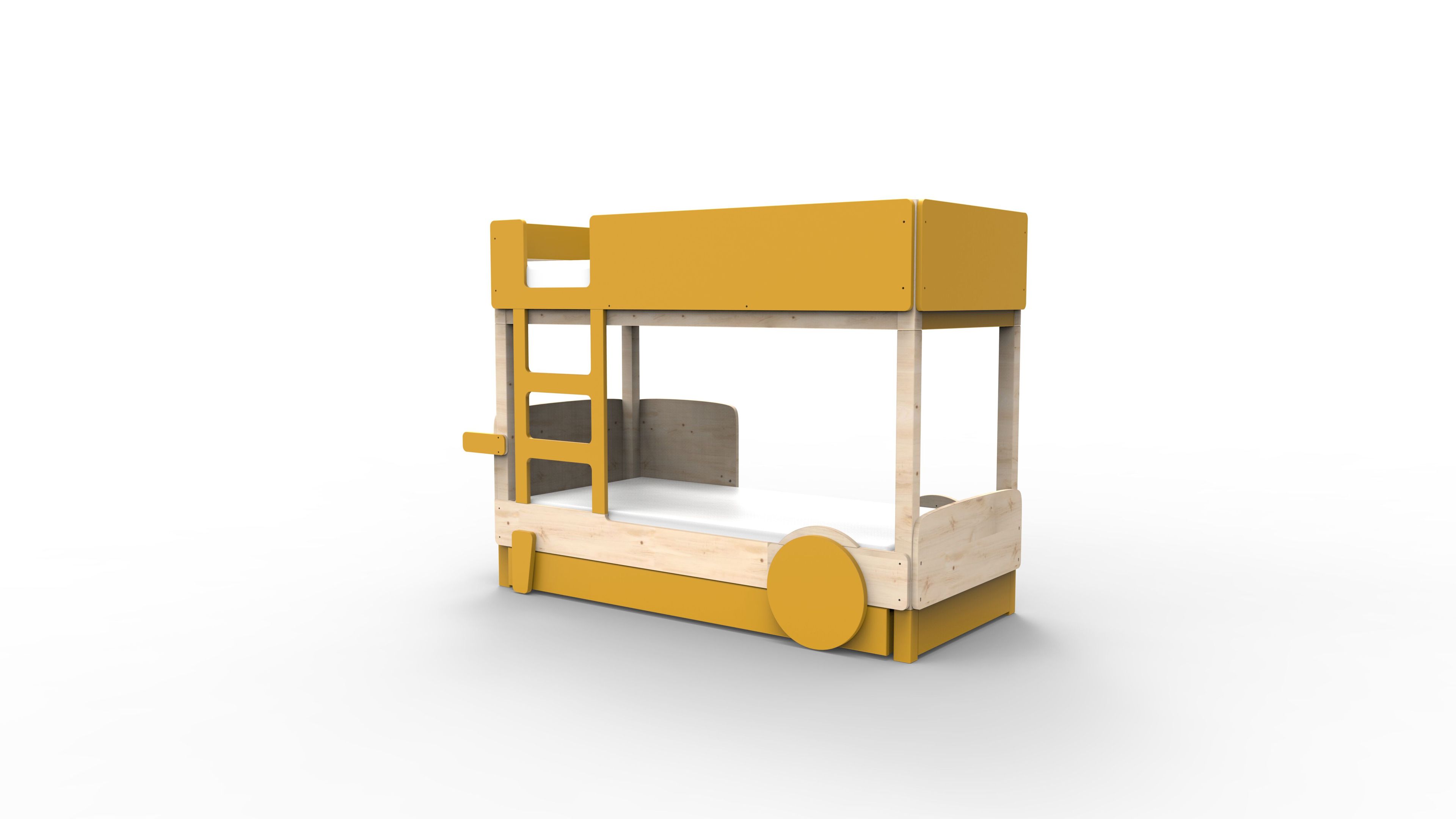 Деревянная двухъярусная кровать с выдвижной кроватью Mathy by Bols ARCH-00048116 - Вид №36