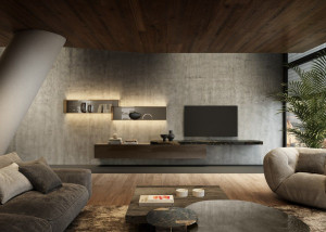 Оборудованная мраморная стена