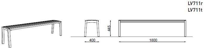 mmcité1 Скамья из стали и дерева без спинки Vera sun-id-1498409 - Вид №2