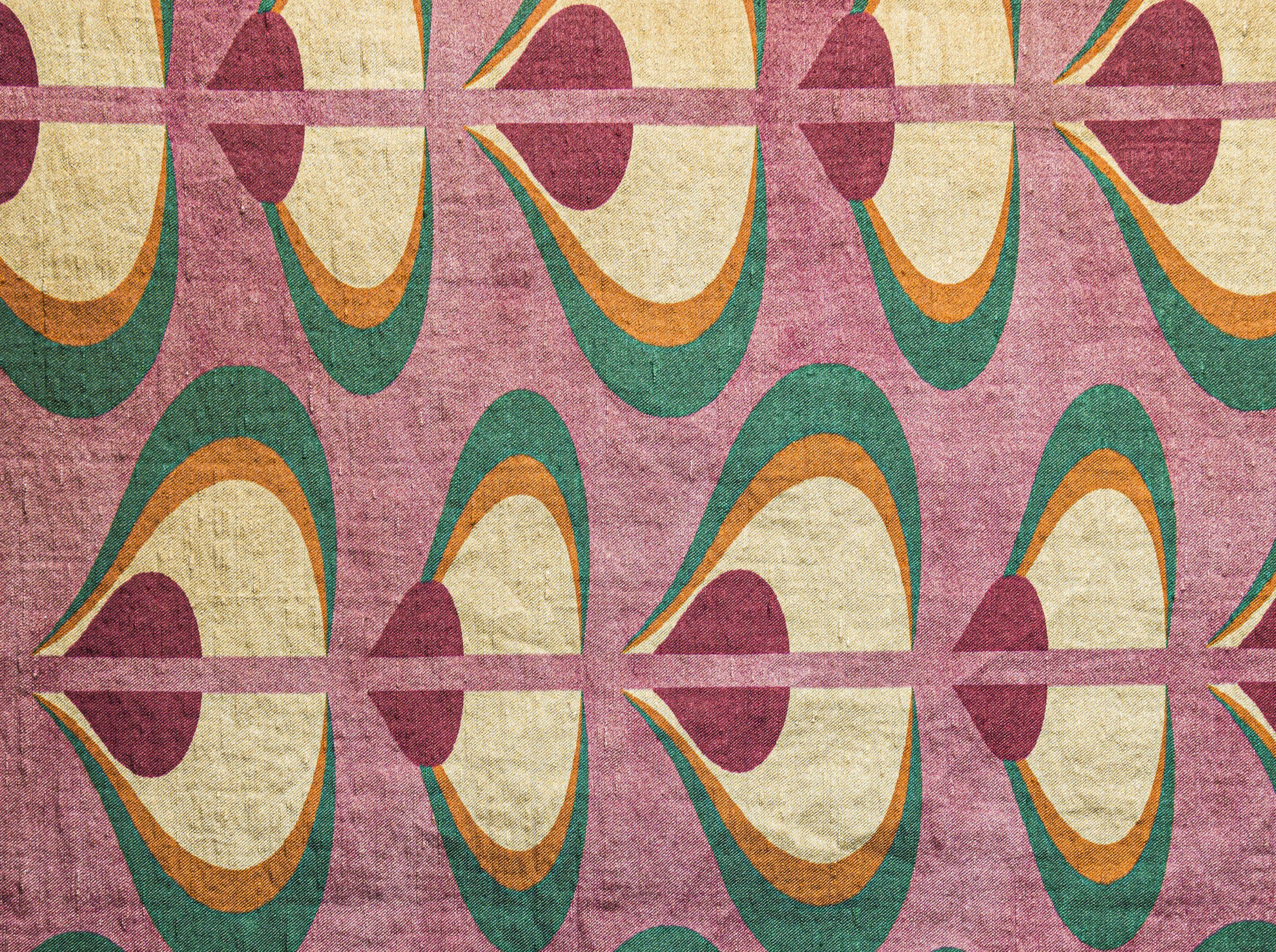 Ткань из льна, полиамида и эластана с графическим рисунком The House of Lyria CELENO ARCH-00137599 - Вид №1