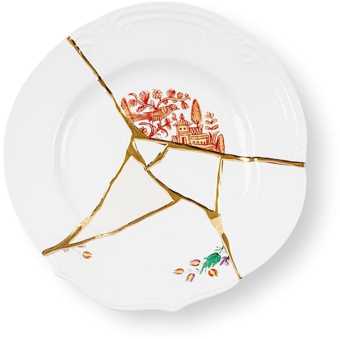 Seletti Фарфоровая тарелка Kintsugi sun-id-1360564 - Вид №4