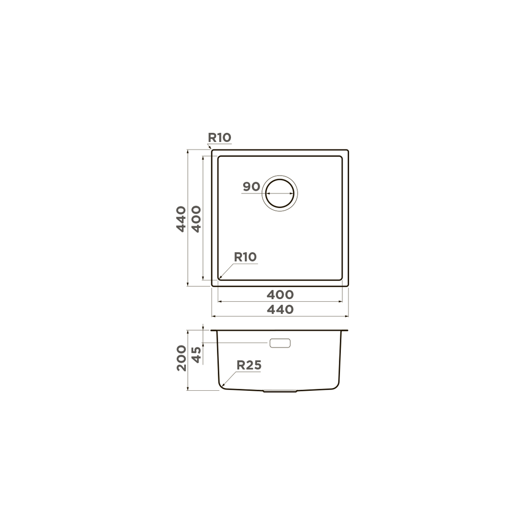 Кухонная мойка Tadzava 44-U/I Ultra GM OMOIKIRI 4993265 - Вид №2